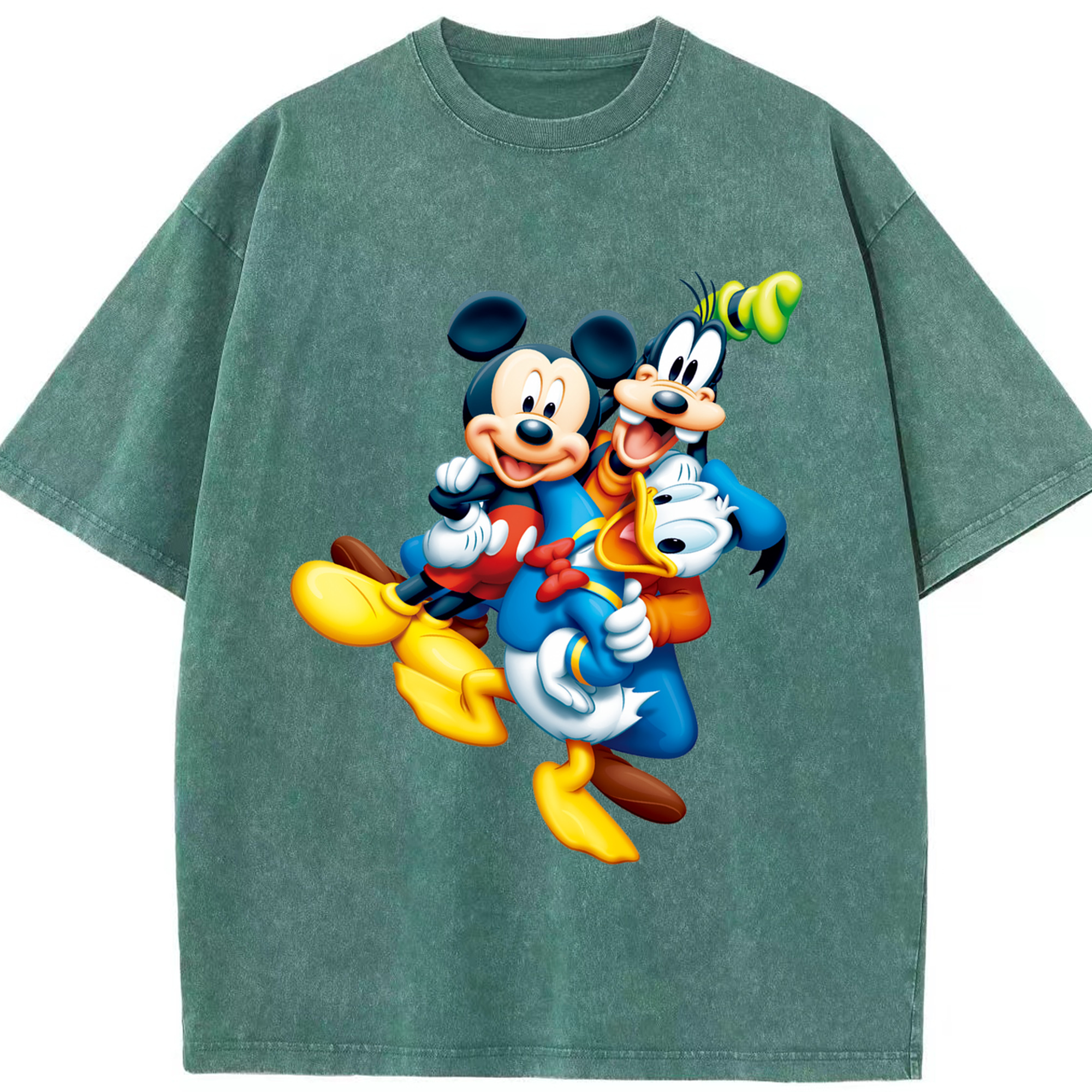 （画像用） ミッキーマウス Mickey Mouse 綿100% ヴィンテージ風 半袖Tシャツ（フロントプリント）